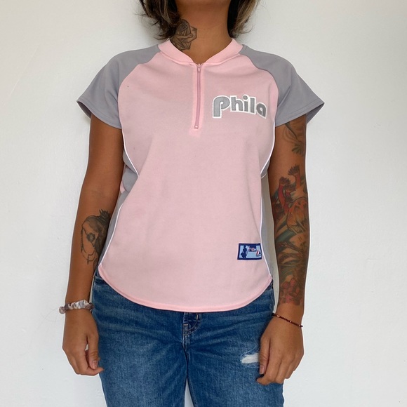 Philadelphia 76ers pink jersey— youth size M - Picture 1 of 7